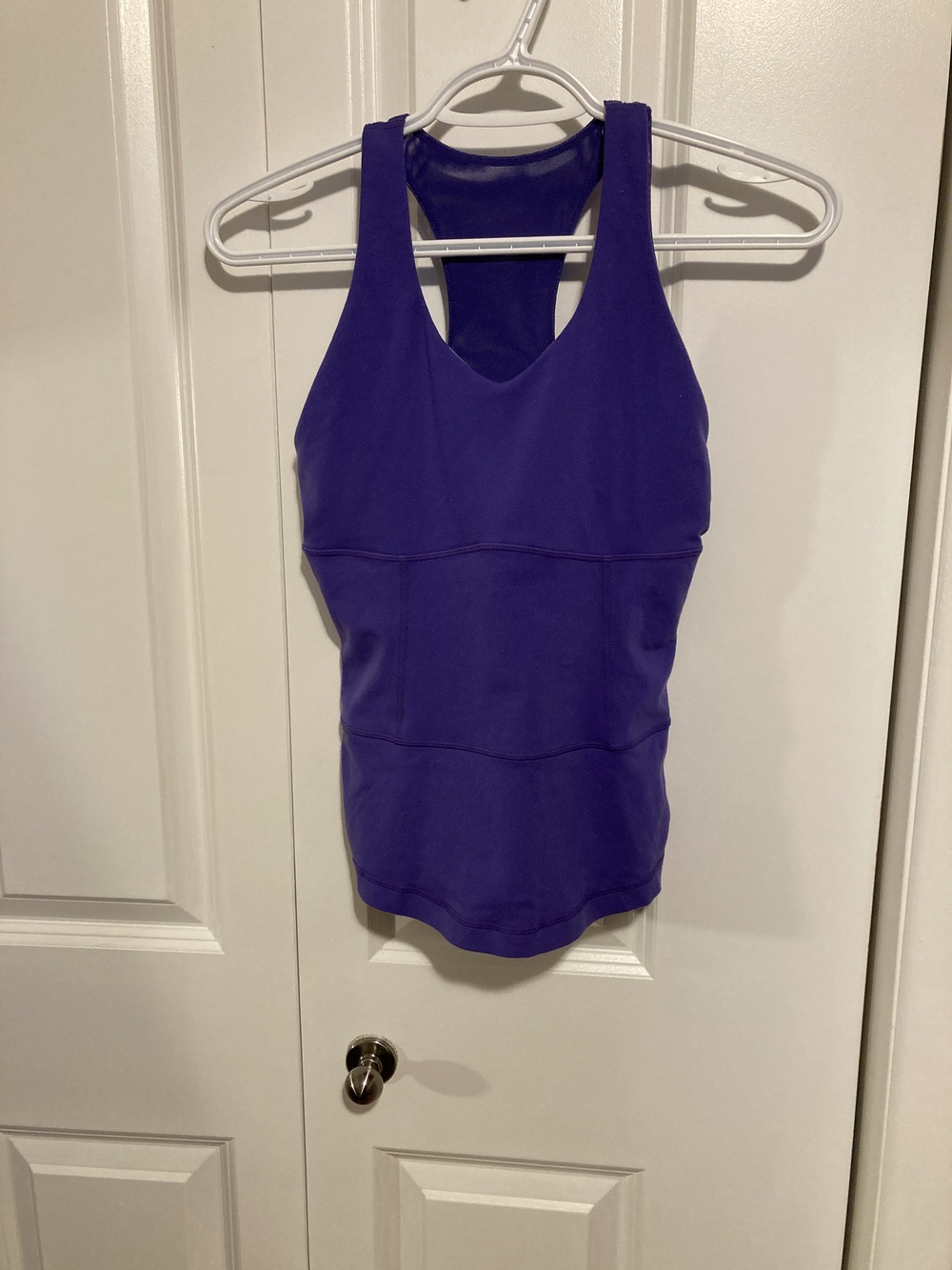 #154 Lululemon Power Y Tank Yoga Top Racerback Built in Bra, Purple, Size Small